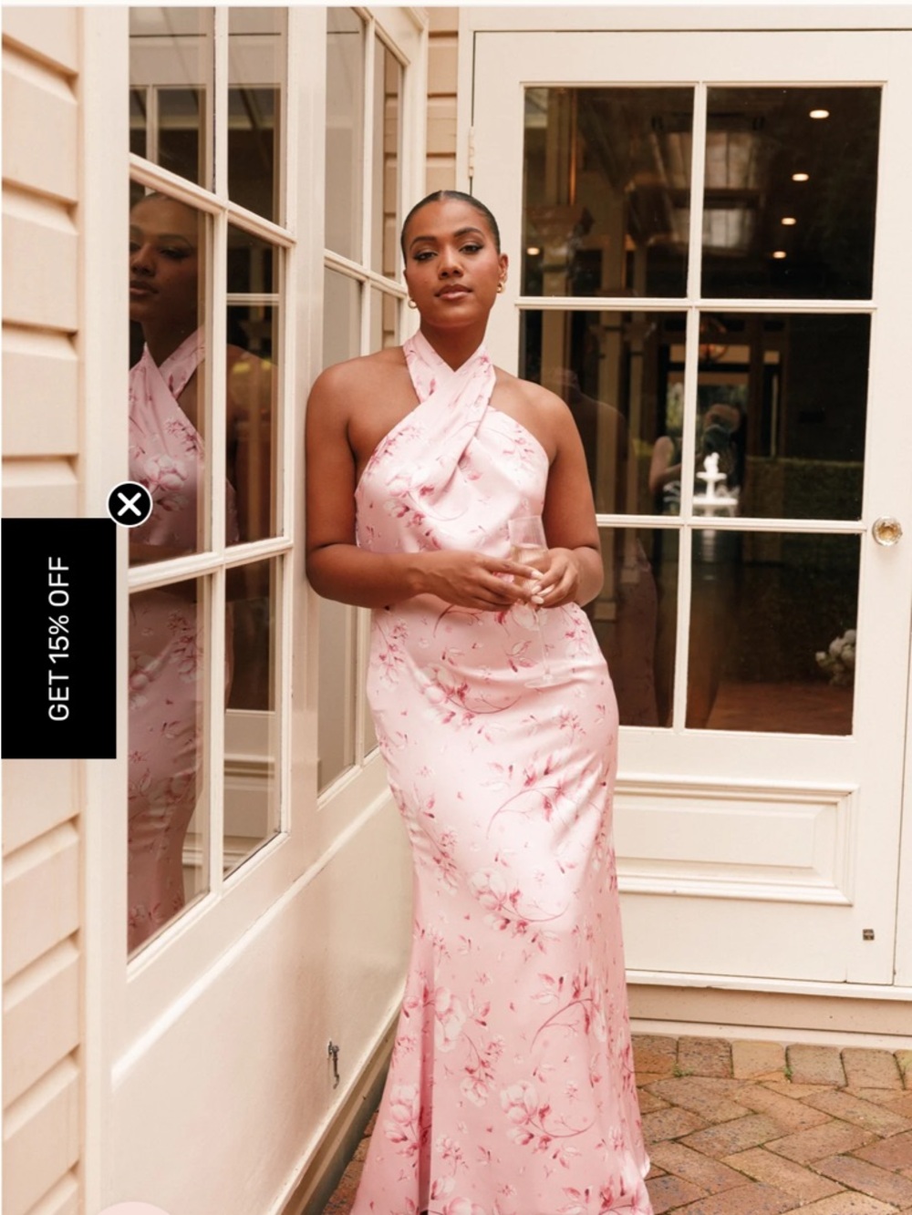 Petal & Pup Pink Floral Halter Maxi Dress - Picture 5 of 6